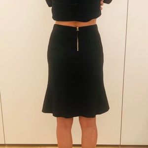 Rebecca Taylor Black Linen Skirt